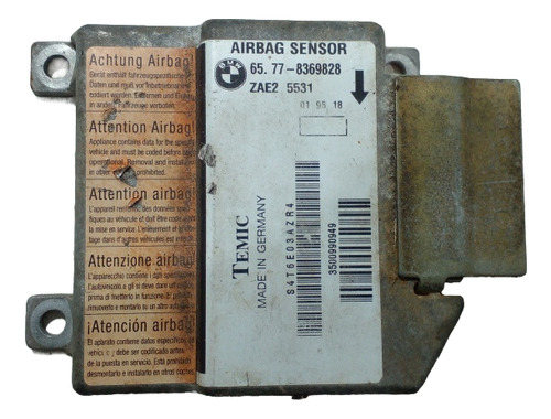 Módulo Central Airbag Bmw E36 1991/98 65778369828 (r)