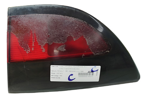 Lanterna Tampa Mala Megane Sedan 96 97 98 99 Esquerdo