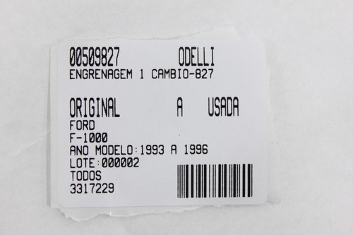 Engrenagem 1 Câmbio F-1000 93/96 Usado (827)