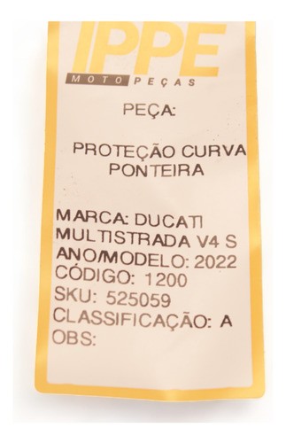 Proteção Curva Ponteira Ducati Multistrada V4s V4