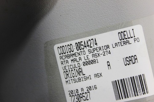 Acabamento Superior Lateral Porta Mala Le Asx 10/16 Us (274)