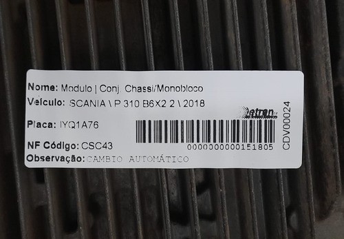 Módulo Câmbio Scania P310 2018 - 2064884