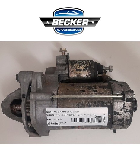 Motor De Arranque Peugeot Boxer F330m Hdi 2008 - 0001223013