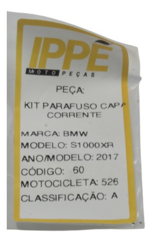 Kit Parafuso Capa Corrente Bmw S1000xr 2017 (526)