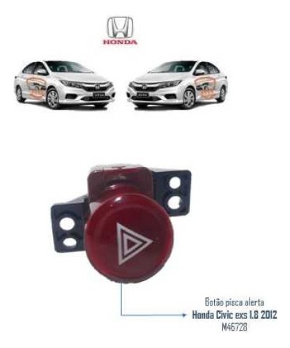 Botão Pisca Alerta  Honda Civic Exs 1.8 2012 - M46728