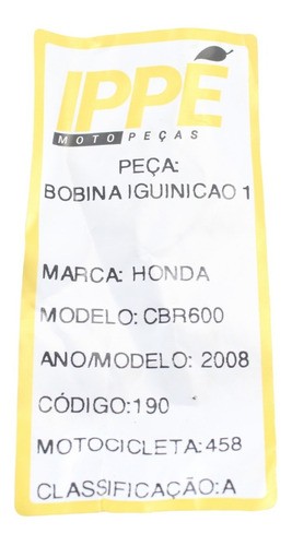 Bobina De Ignição 1 Cbr 600 Rr (458)