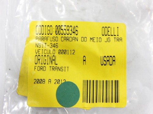 Parafuso Cardan Do Meio Jg Transit 08/13 (346)