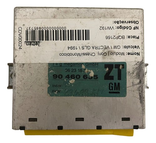 Módulo Alarme Vectra Gls 1994 - 09460635 - Zt