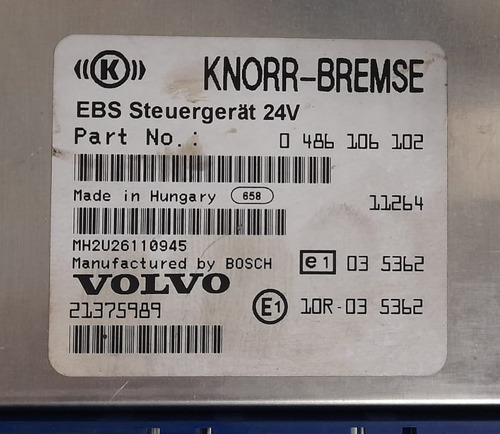 Módulo Ebs Freios Knorr-bremse Volvo - 0 486 106 102