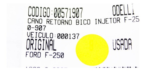 Cano Retorno Bico Injetor F-250-907