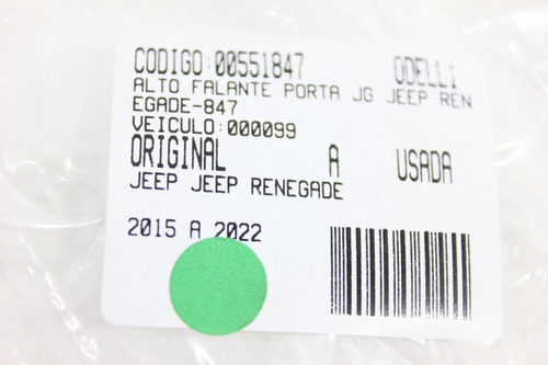 Alto Falante Porta Jg Jeep Renegade 15/22 Usado (847)