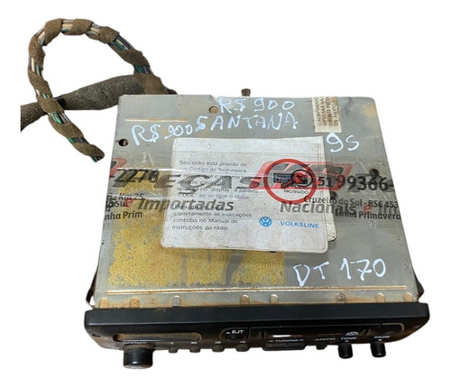 Rádio Original Vw Santana Gol Quadrado Com Código (vc)