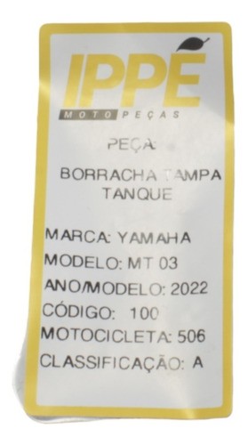 Borracha Tampa Tanque  Yamaha Mt-03 (506) 2022