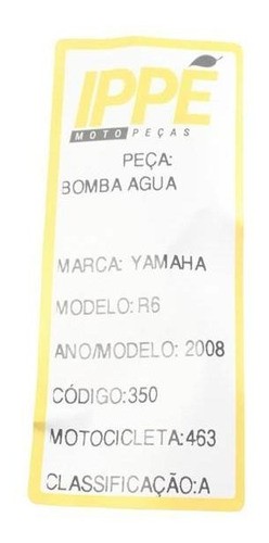 Bomba De Água Yamaha R6 (463)