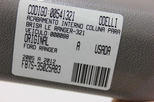 Acabamento Int Coluna Parabrisa Le Ranger 05/12 Usado (321)