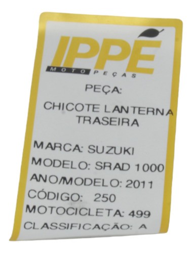 Chicote Lanterna  Suzuki Srad 1000 2011 (499)