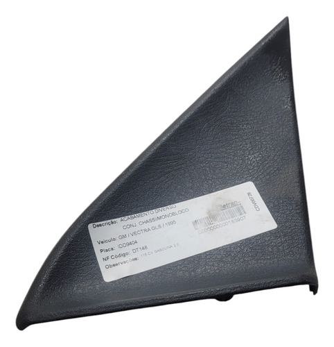Moldura Interna Retrovisor Direito Gm Vectra/ 1995 (al)