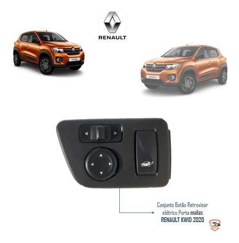 Conjunto Botão  Retrovisor Elétrico Porta Malas Renault Kwid