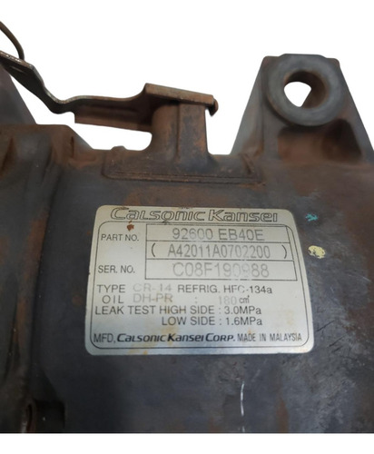 Compressor Ar Condicionado Frontier 2.5 Diesel 2008 A 2012