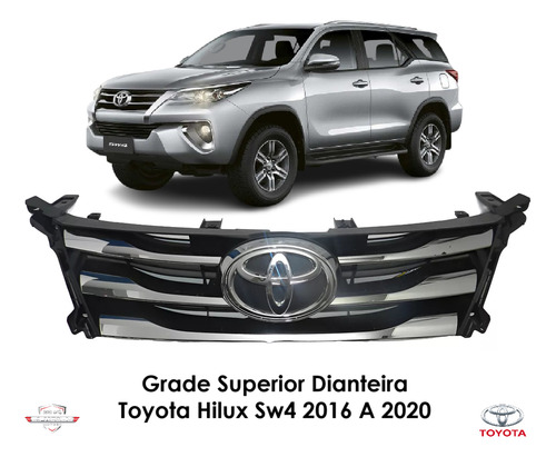 Grade Superior Dianteira Toyota Hilux Sw4 2016 A 2020