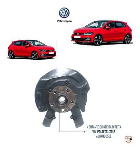  Montante Suspensão  Direita Vw  Polo Tsi 2018 Eqb400053l