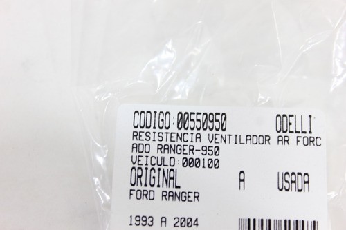 Resistência Ventilador Ar Forçado Ranger 93/04 Usado (950)