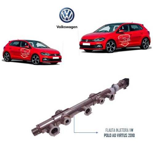 Flauta Combustível C/ Sensor Vw Polo 1.0 Tsi 2018 04c133320f