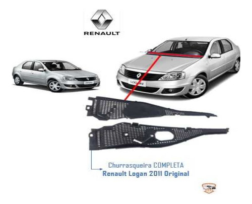 Par Grade Da Churraqueira Renault Logan  2009 2010 2011