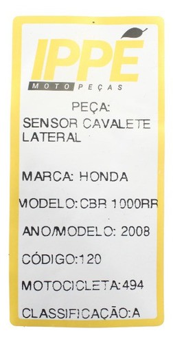 Sensor Cavalete Lateral Honda  Cbr 1000 Rr (494)