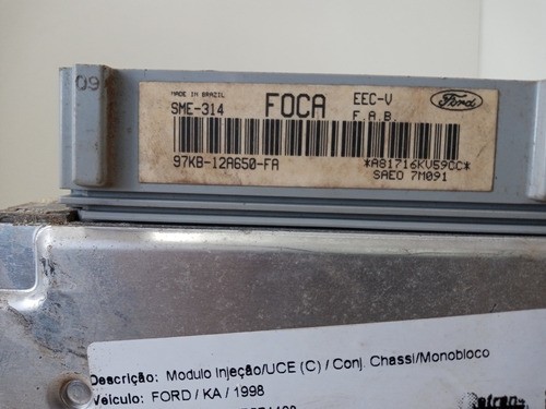 Módulo Injeção Ford Ka 97kb12a650fa Foca Original 