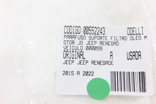 Parafuso Suporte Filtro Óleo Motor Jg Jeep Renegade 15/22 Us