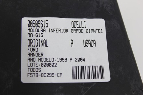 Moldura Inferior Grade Dianteira Ranger 98/04 (615)