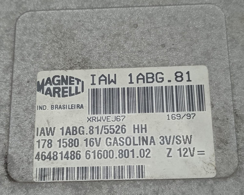 Módulo Injeção Fiat Palio 1.6 16v Gasolina 96 A 99 Iaw1abg81