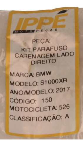 Kit Parafuso Carenagem L/direito Bmw S1000xr 2017 (526)