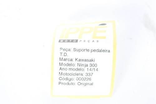 Suporte Pedaleira Traseira Direita Kawasaki Ninja 300 (337)