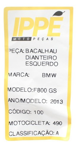 Bacalhau Dianteiro Esquerdo Bmw F800 Gs (490)