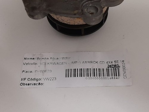 Bomba Motor De Água Vw Amarok 2014 - 03l121011j