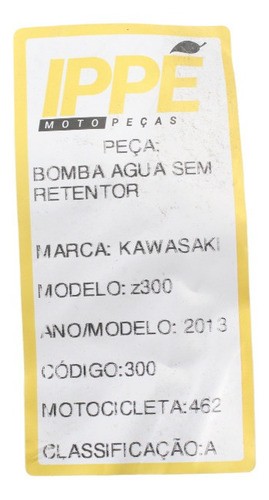 Bomba Água Sem Retentor  Kawasaki Z300 (462)