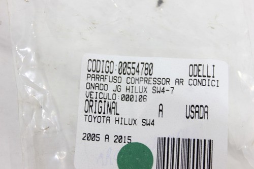 Parafuso Compressor Ar Condicionado Jg Hilux Sw4 05/15 Usado