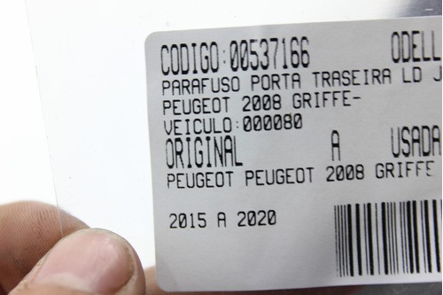 Parafuso Porta Tras Ld Jg Peugeot 2008 Griffe 15/20 Us (166)