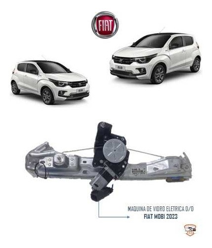 Maquina Vidro Elétrico Fiat Mobi 2021 2022 Dianteira Direita