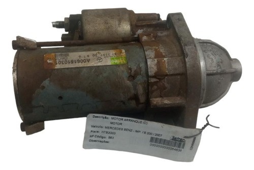 Motor Partida Arranque Mercedes-benz B200 B180 2.0 2009 2010