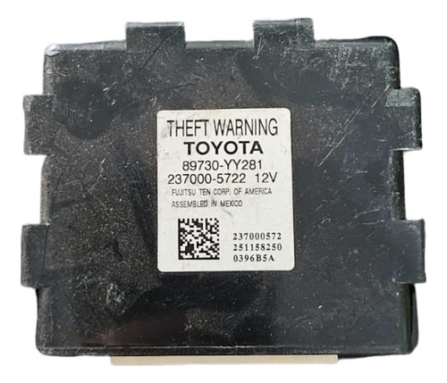 Módulo Central De Alarme Toyota Etios 2012/20 Original