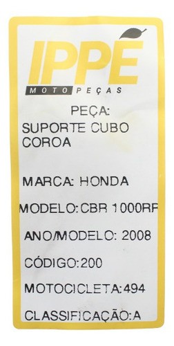 Suporte Cubo Coroa Honda  Cbr 1000 Rr (494)