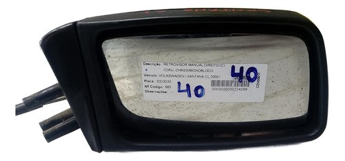 Retrovisor Santana 1984 86 89 1990 Direito Original Usado