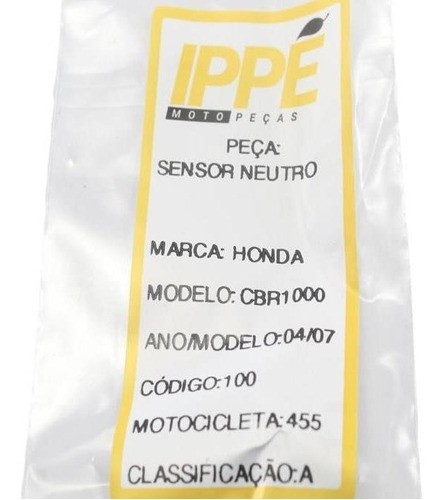 Sensor Do Neutro Cbr 1000 04 - 07 (455)