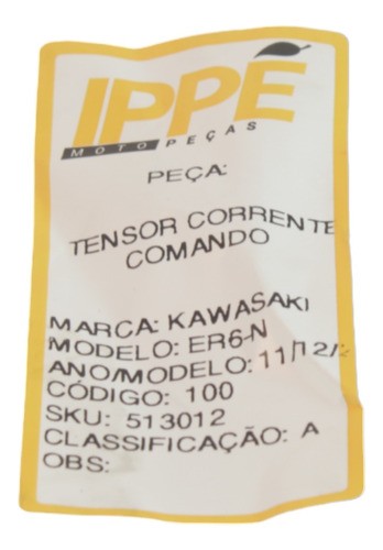 Tensor Corrente Comando Kawasaki Er6n 2011/2012 Kawasaki Er