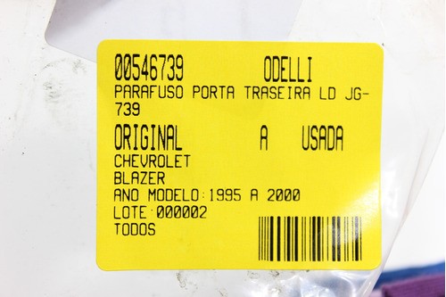 Parafuso Porta Tras Ld Jg Blazer 95/00 Us (739)