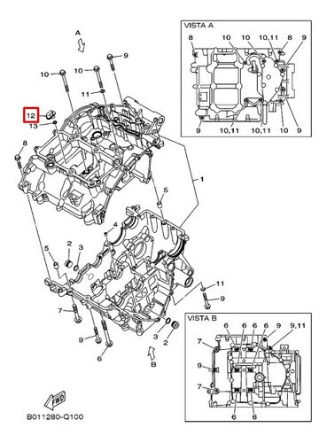 Esguicho Óleo Virabrequim Yzf R3 Mt 03 Yamaha (321)