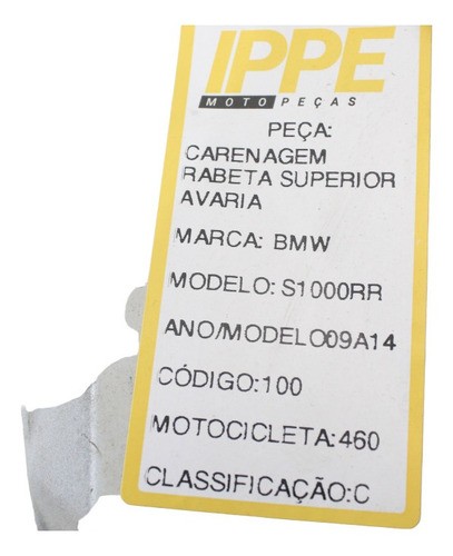 Carenagem Rabeta Superior Avaria  Bmw S1000 (460)